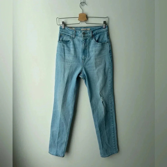 'Levis 70s High Straight  Jean light wash - Picture 2 of 12